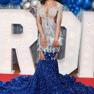 Blue Diamond Prom Dress